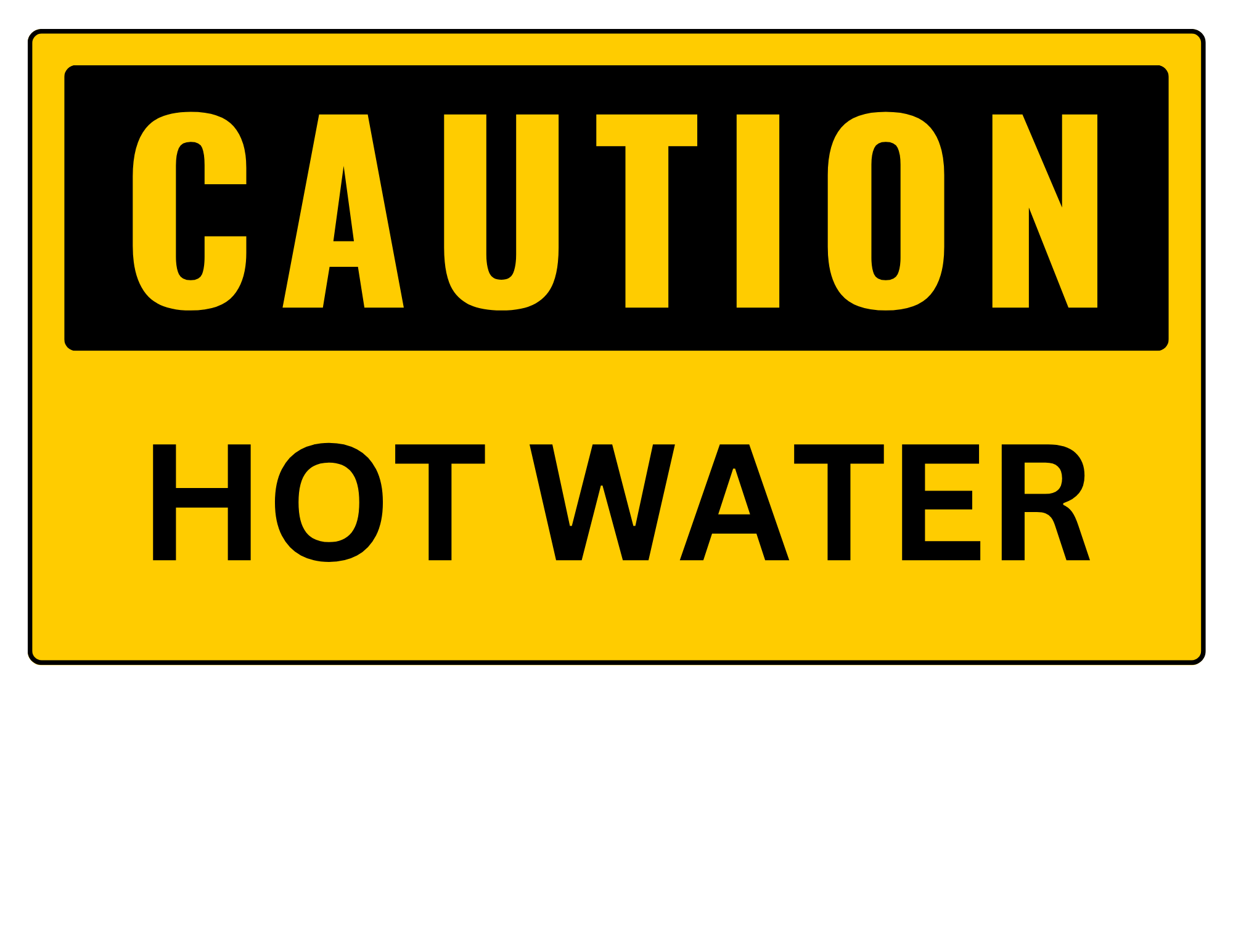 Caution Hot Water Sign Printable Templates Free PDF Downloads 