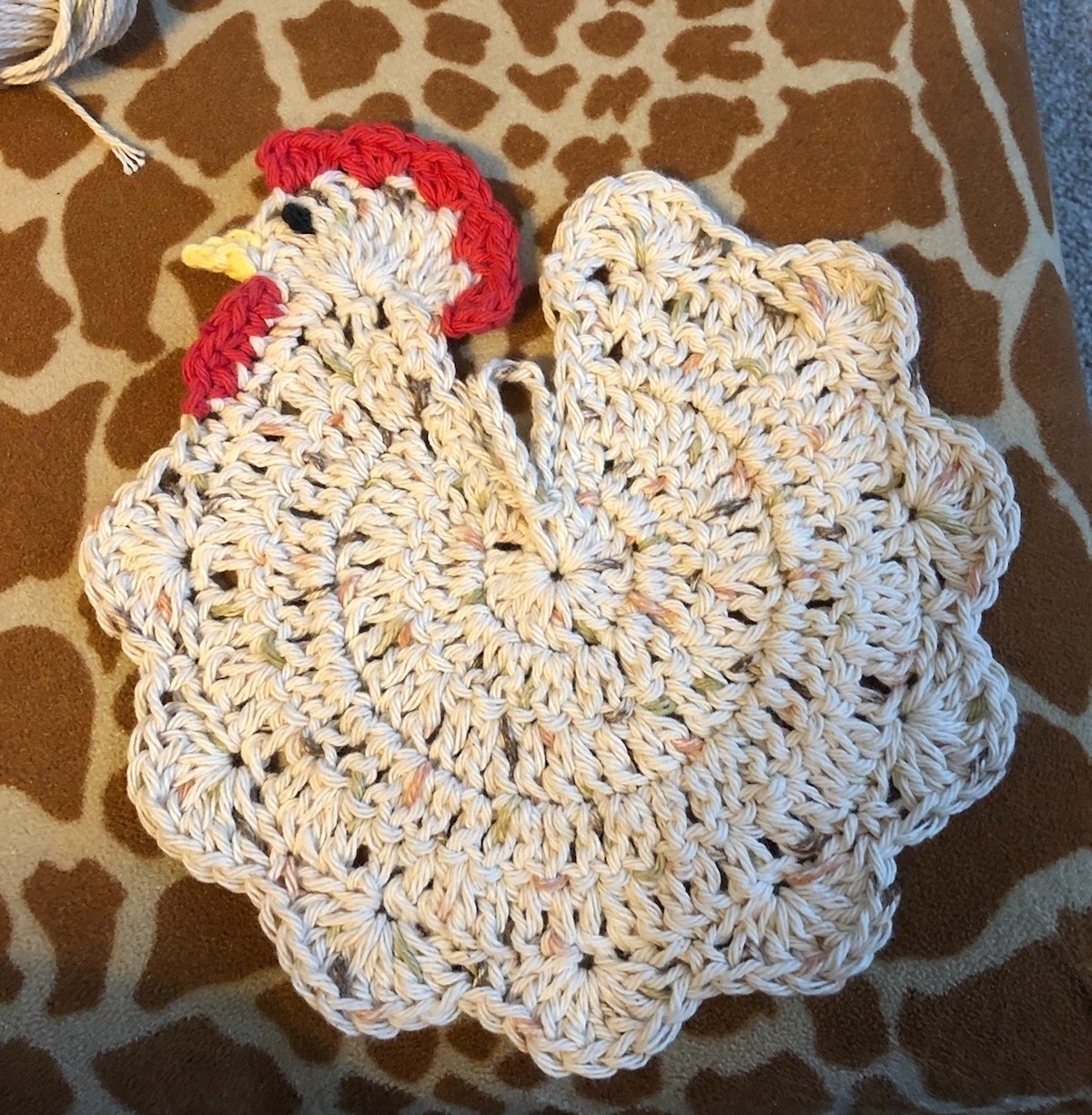 Chicken Crochet Potholder Daniel Art And Yarn