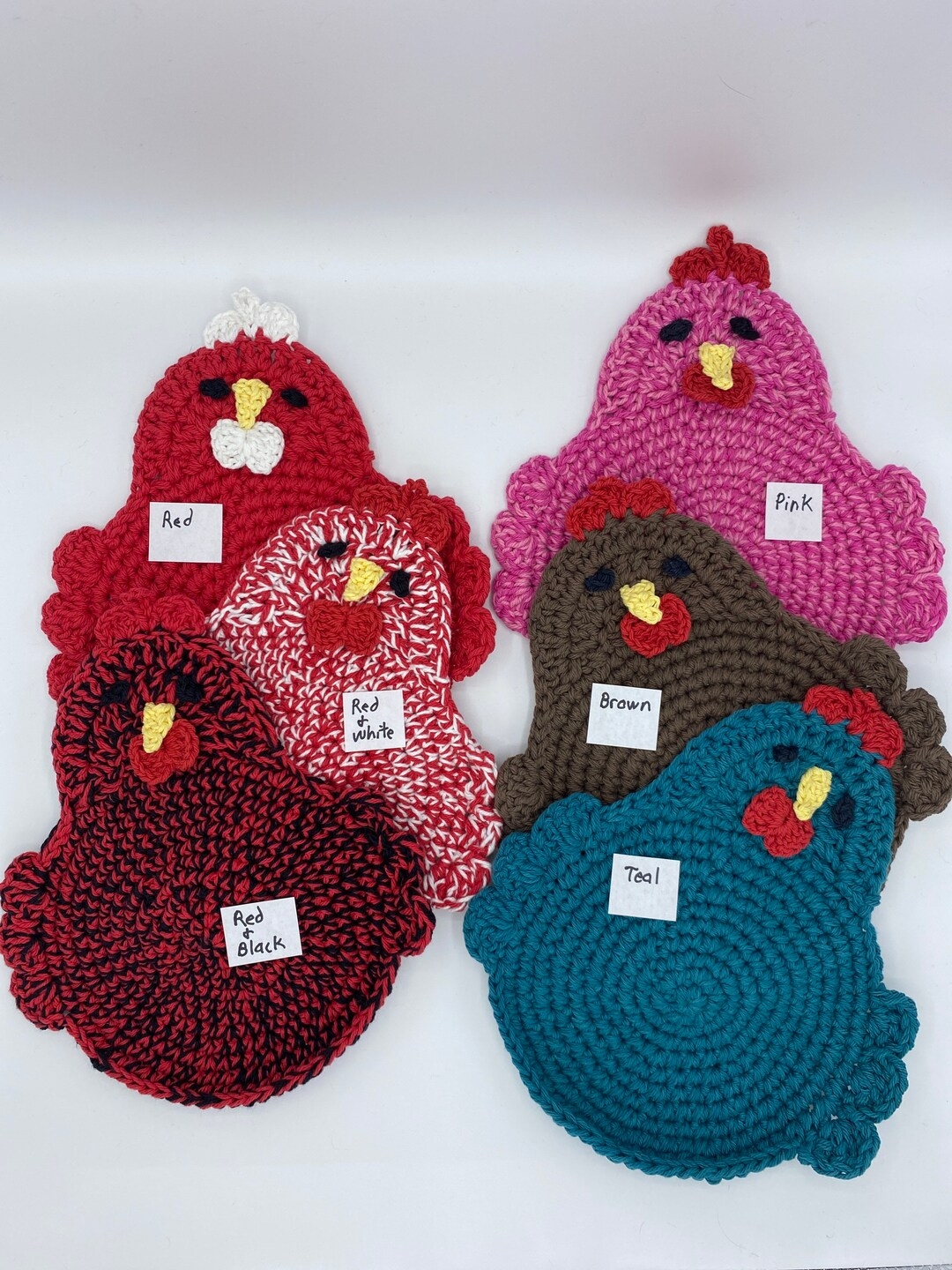 Chicken Potholder Handmade Crochet Kitchen Decor Cute Chicken Pot Holder Unique Gift For Cooks Bakers Etsy