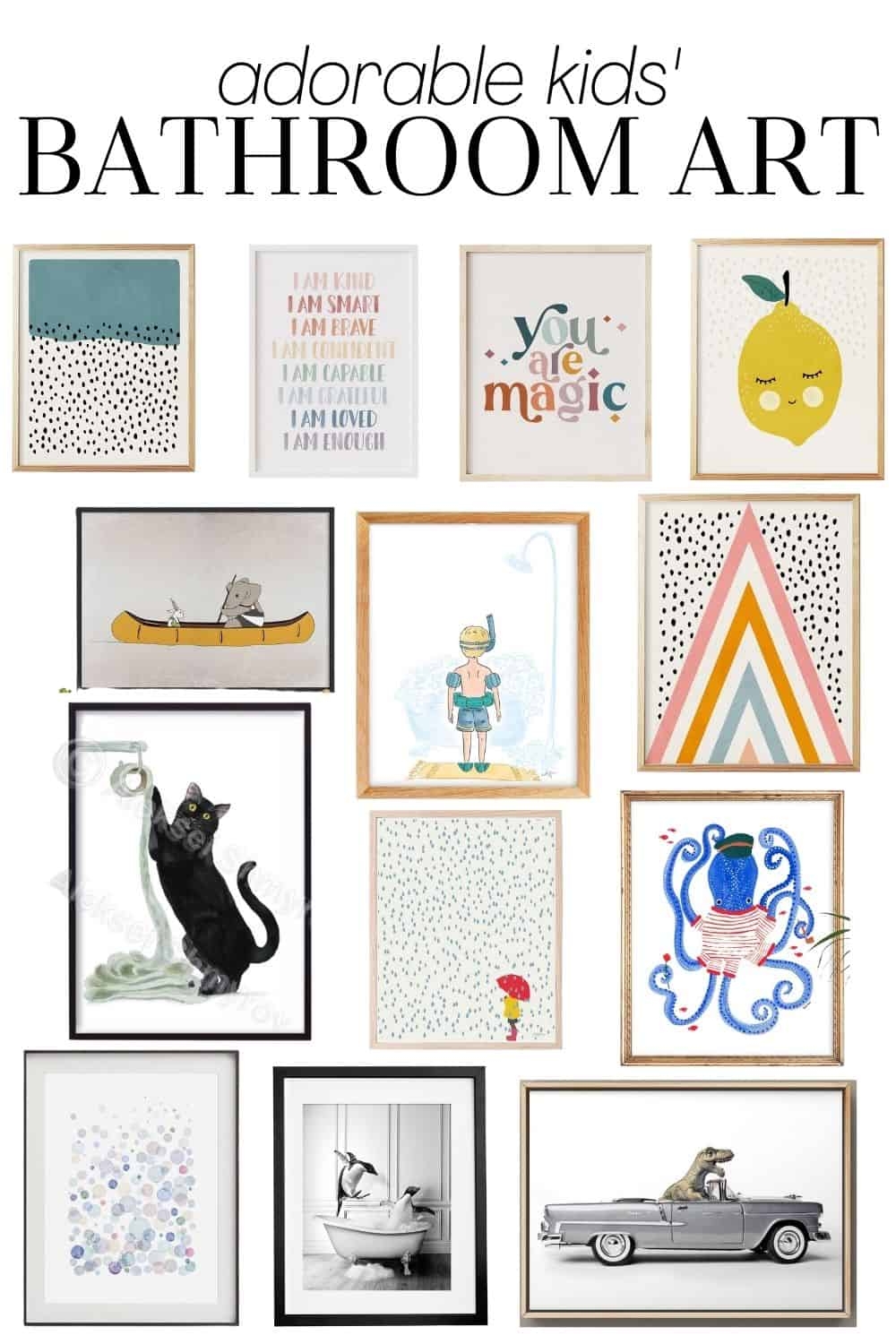 Choosing Some Art For The Kids Bathroom