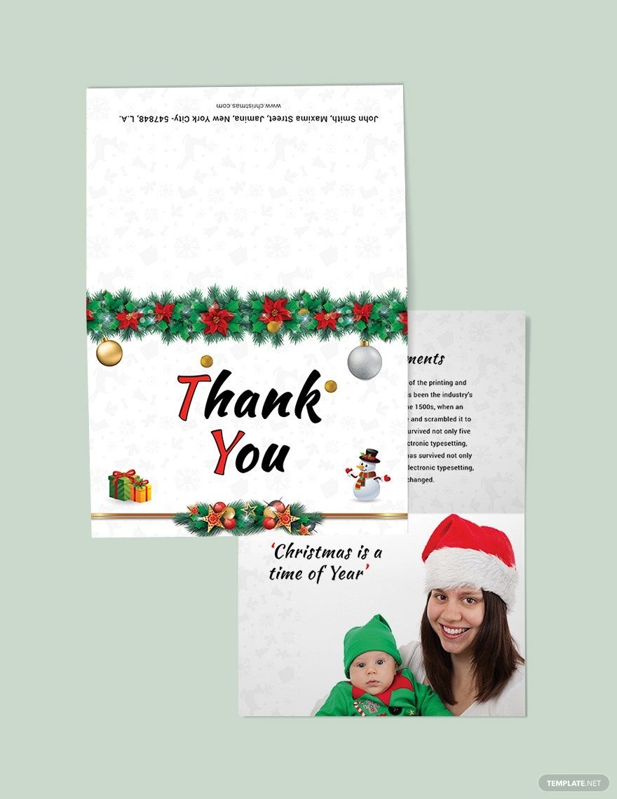 Christmas Cantata Brochure Thank You Card Template In Publisher Word PSD Pages Download Template