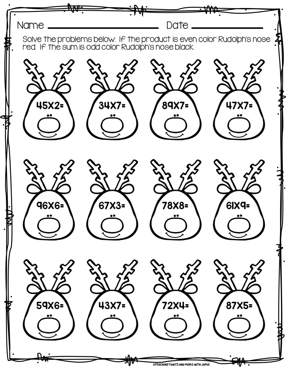 Christmas Math Worksheets Grades 3 5 Teaching Tidbits And More