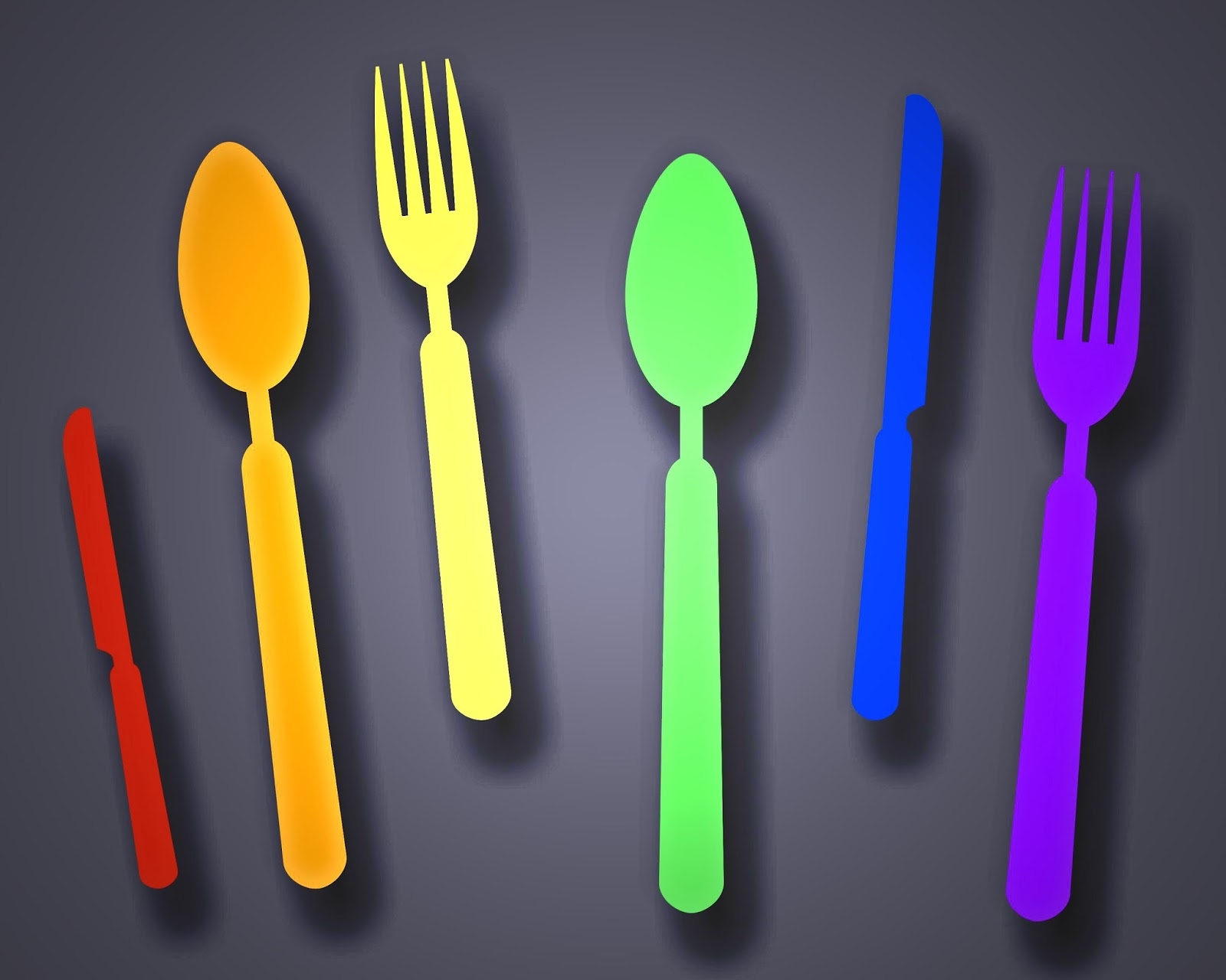 CJO Photo Printable Kitchen Art 8x10 Colorful Utensils