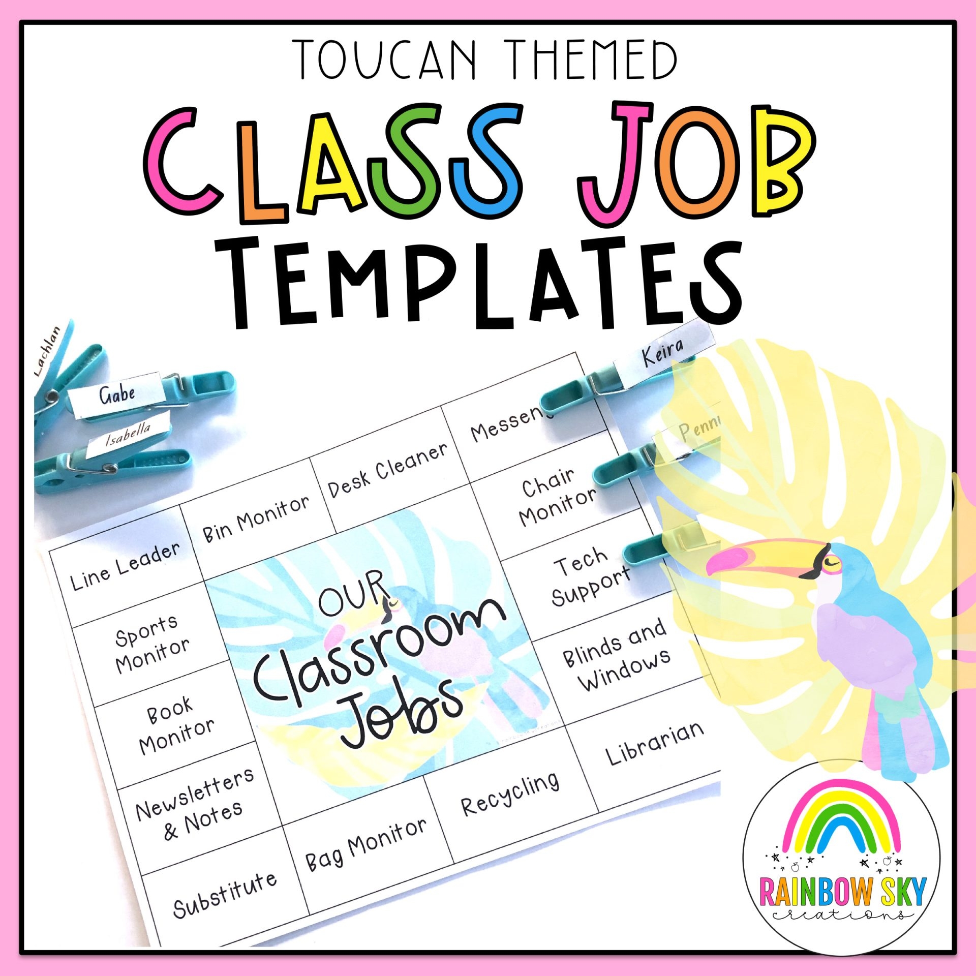 Free Classroom Job Chart Printable