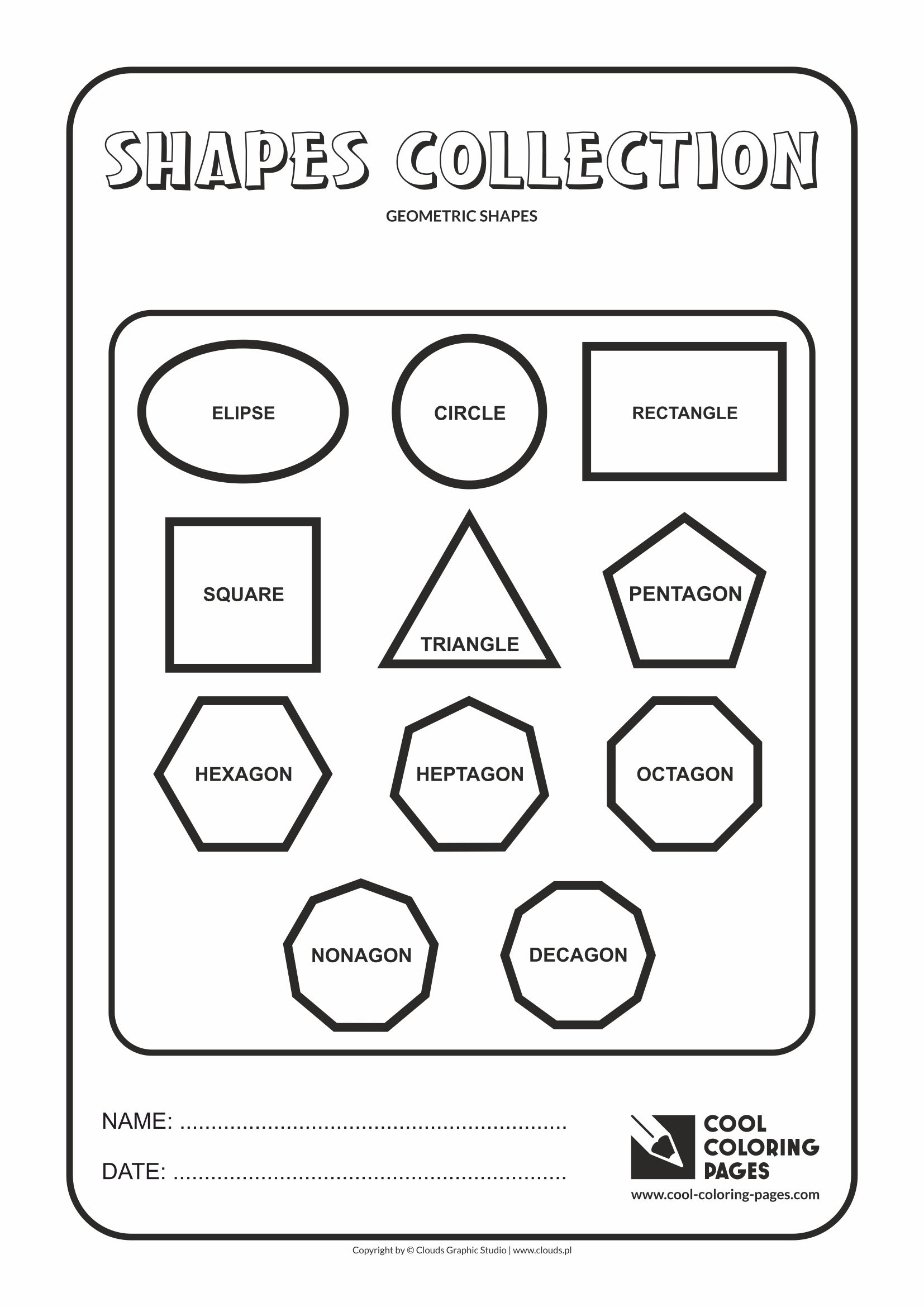 Cool Coloring Pages Collection Of Geometric Shapes Cool Coloring Pages Free Educational Coloring Pages And Activities For Kids