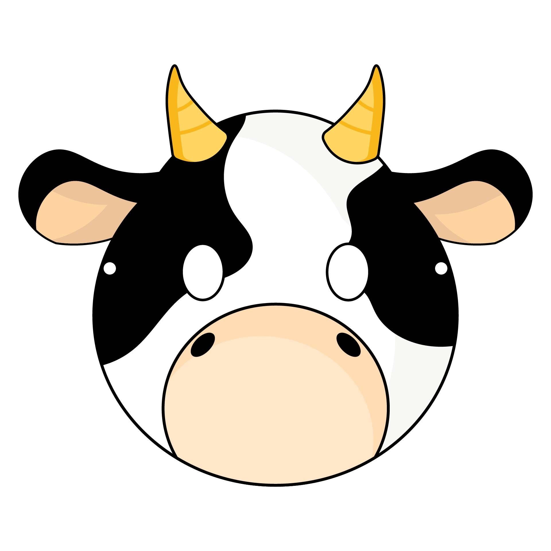 Cow Mask 12 Free PDF Printables Printablee