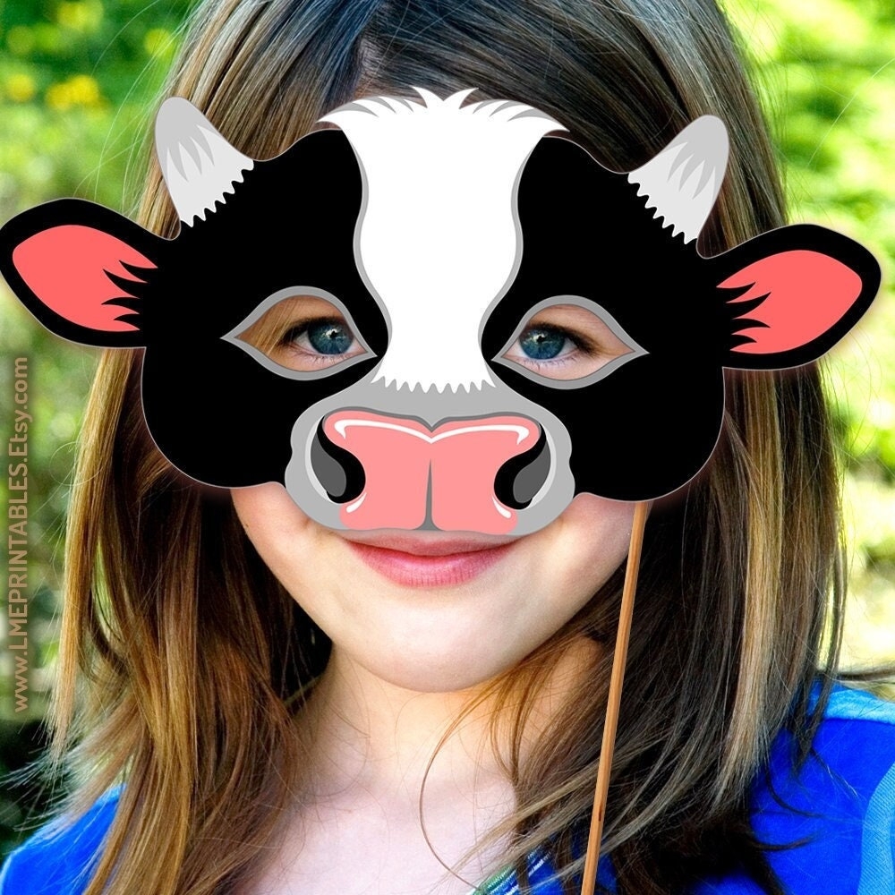 Free Printable Cow Mask