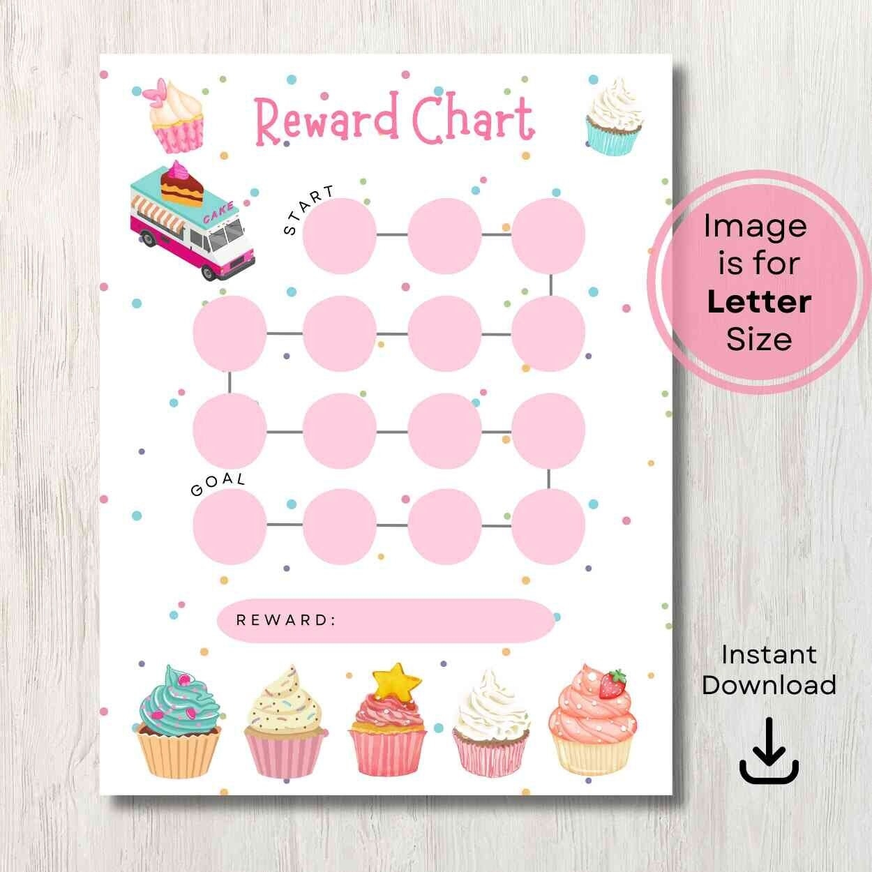 Cupcake Reward Chart Etsy