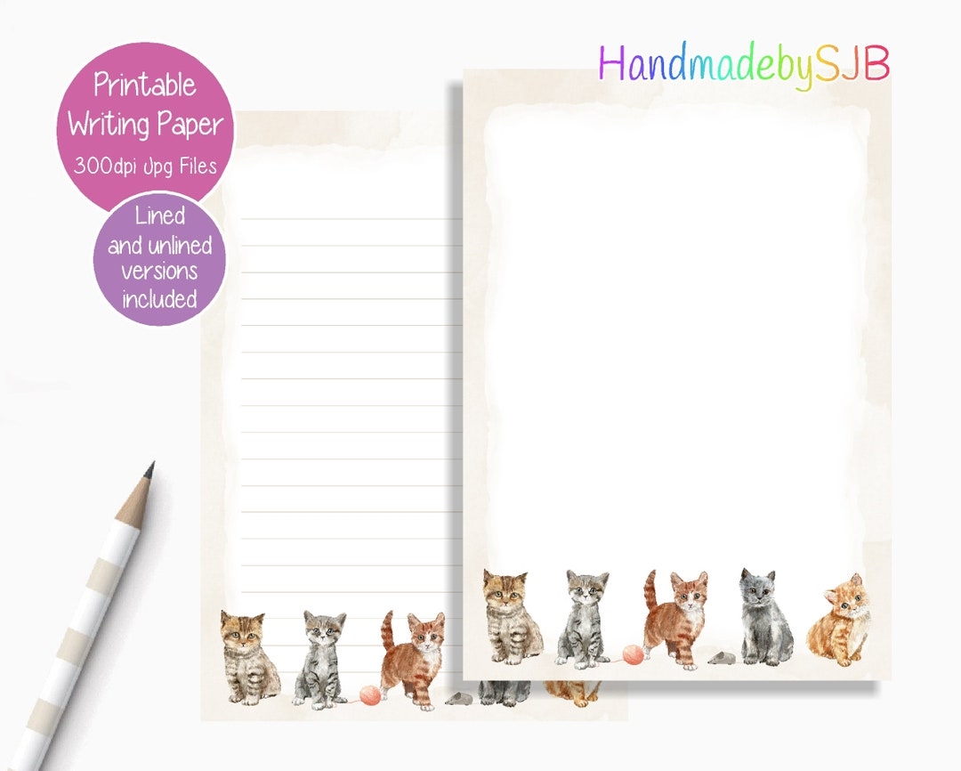 Free Printable Cat Stationery