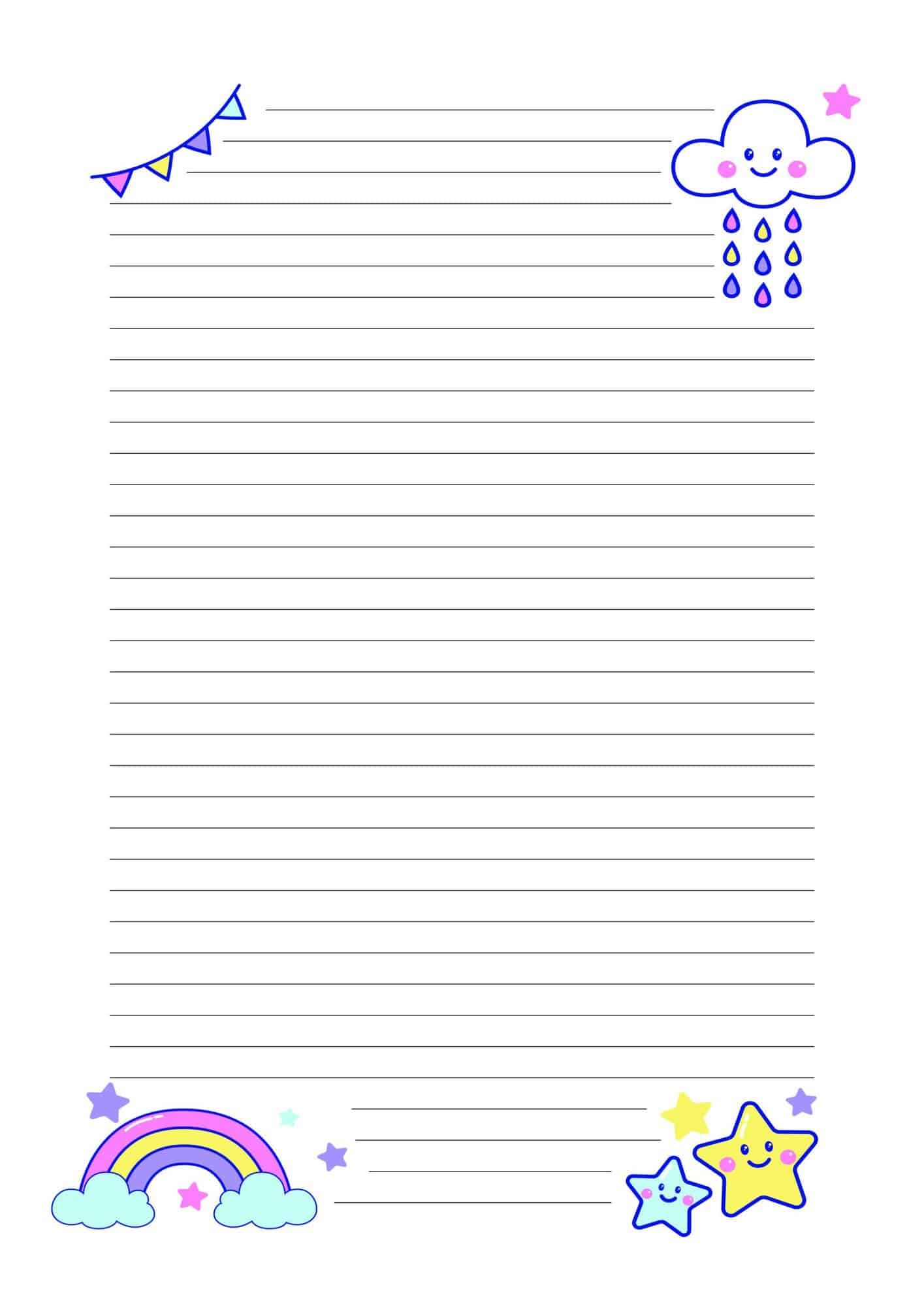 Free Lined Stationery Printable