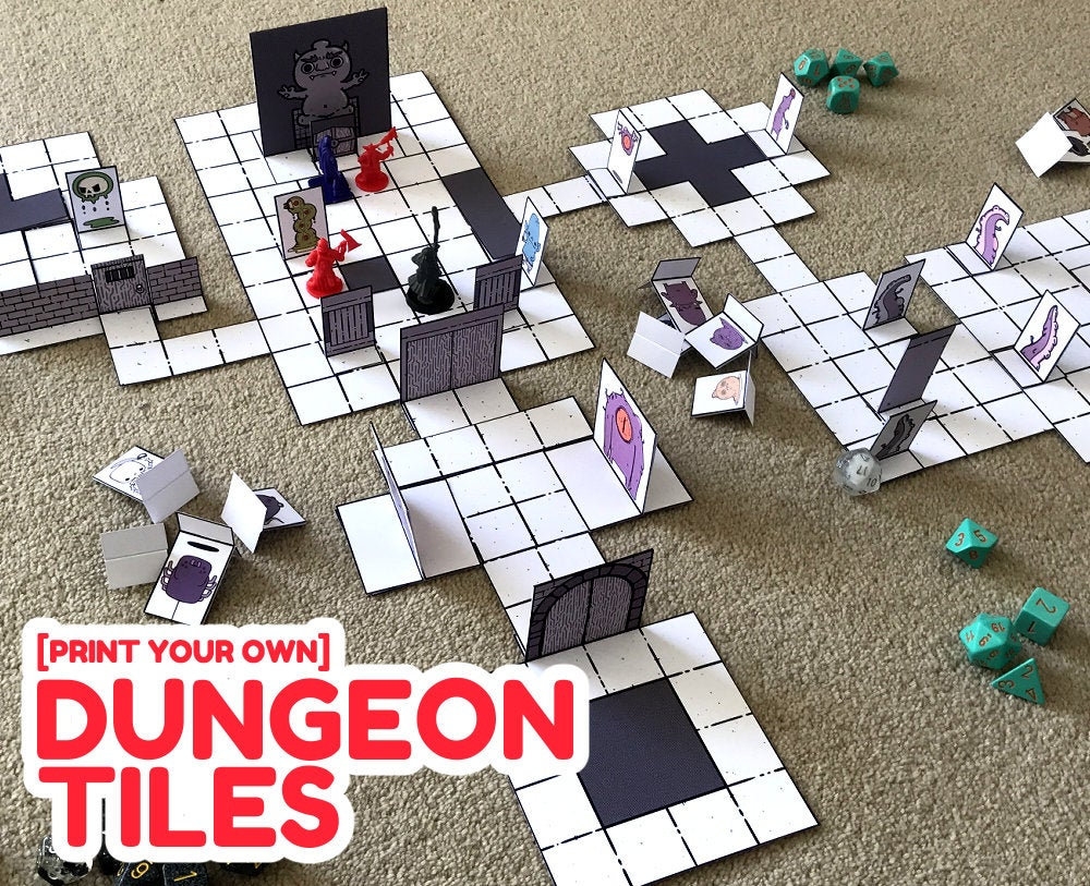 D D Compatible Dungeon Tiles Etsy