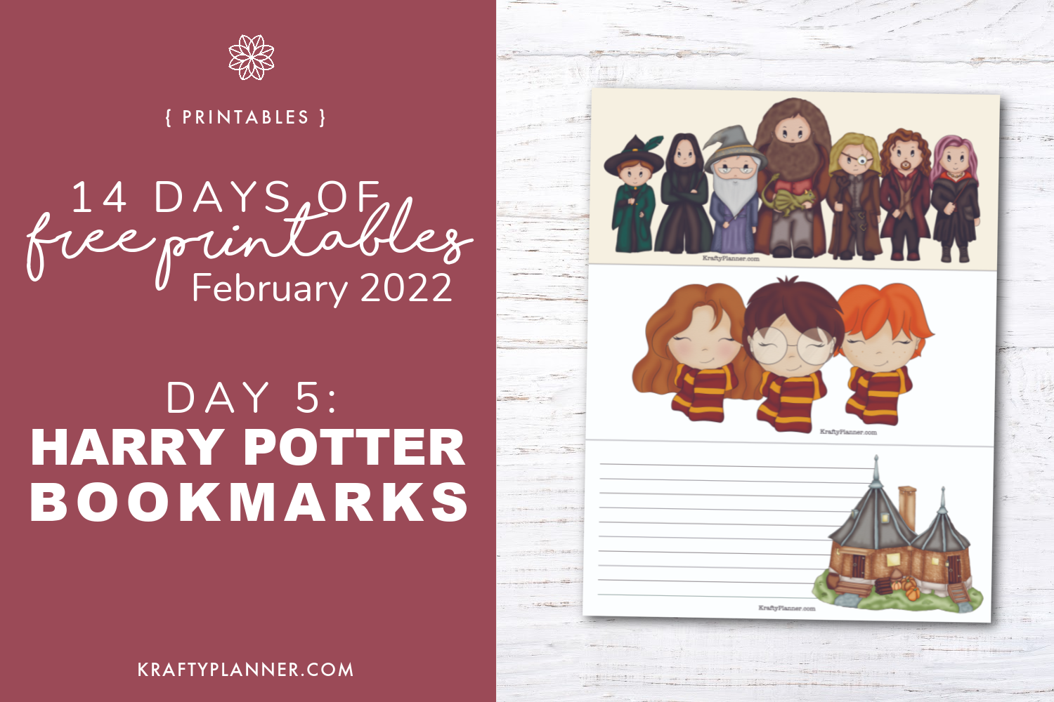 Harry Potter Bookmarks Printable Free