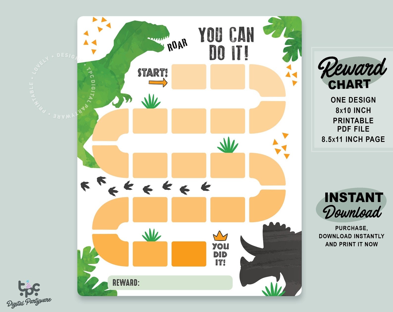 Dinosaur Reward Chart Printable Dinosaur Kids Behavior Chart Instant Download Sticker Chart Toddler Chore Chart T rex Behavior Chart Etsy
