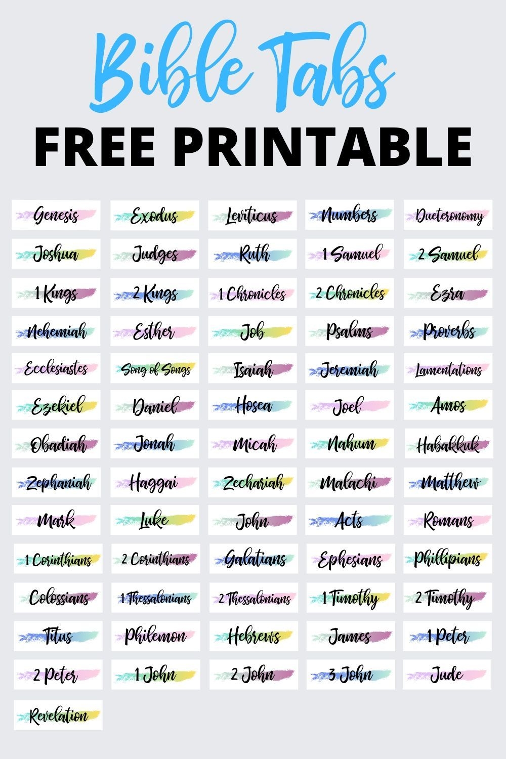 Diy Bible Tabs Ideas Free Printable