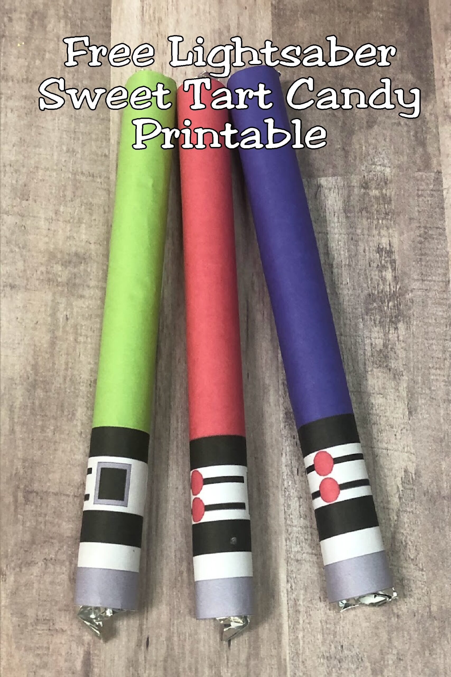 DIY Party Mom Lightsaber Sweet Tart Candy Wrapper Printables