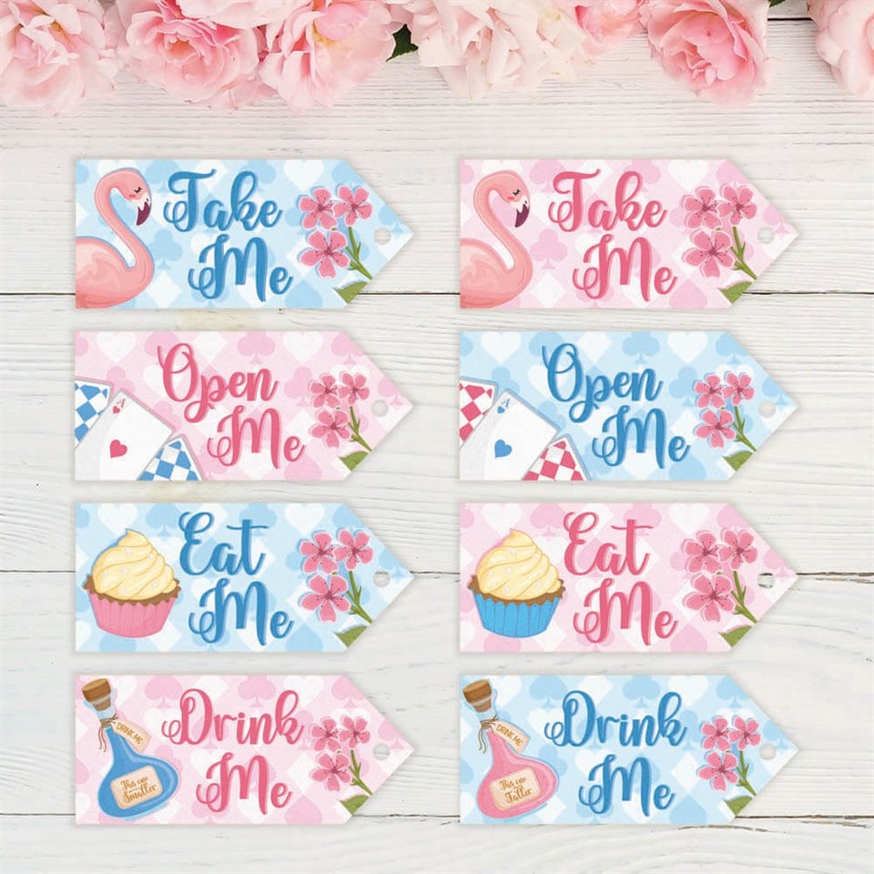 Free Printable Drink Me Tags