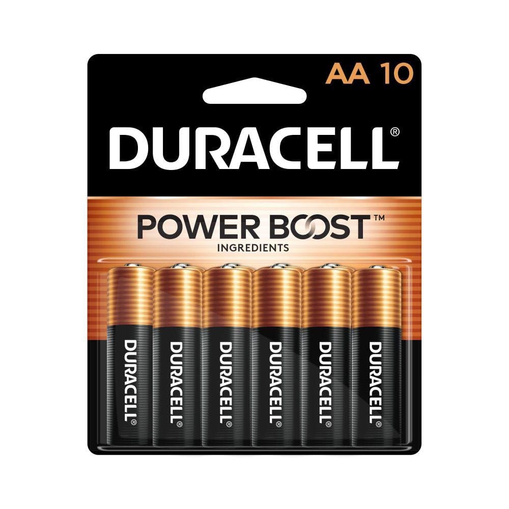 Duracell Coppertop Alkaline AA Batteries 10 Pack Double A Batteries 004133304964 The Home Depot