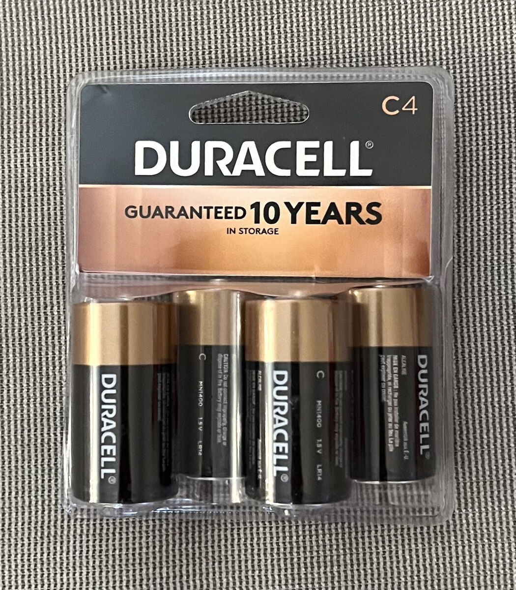 Duracell NEW Pack Of 4 C4 Alkaline Batteries 1 5 V EBay