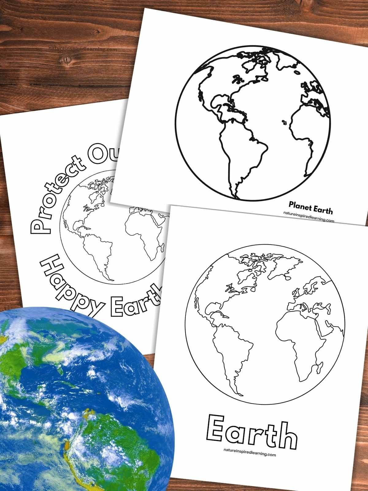 Earth Coloring Pages Nature Inspired Learning