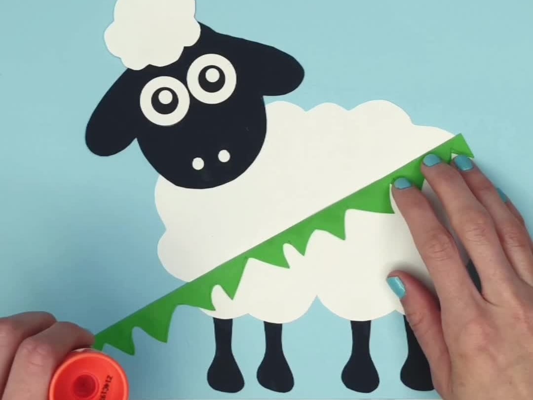 Easy Pom Pom Sheep Craft Free Template 