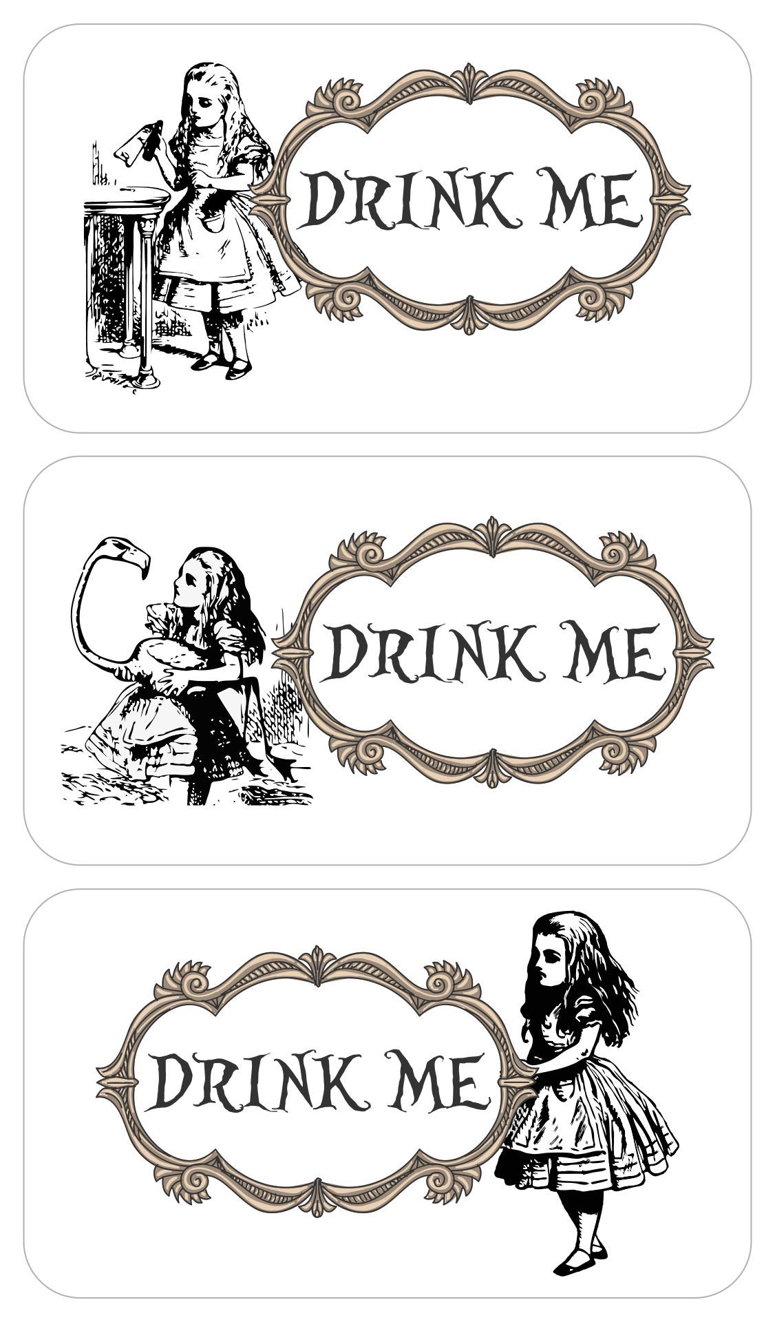 Eat Me Drink Me Templates 13 Free PDF Printables Printablee