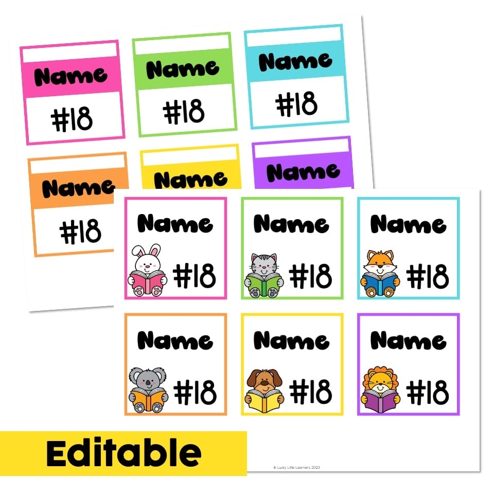 Free Printable Book Basket Labels
