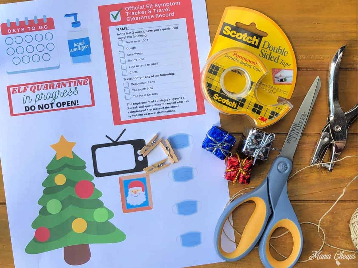 Elf On The Shelf Self Quarantine Printable Kit Mama Cheaps 
