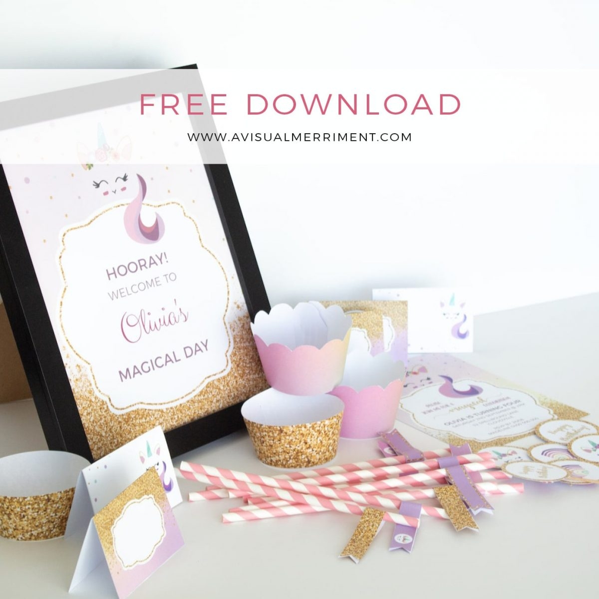Free Unicorn Party Printables