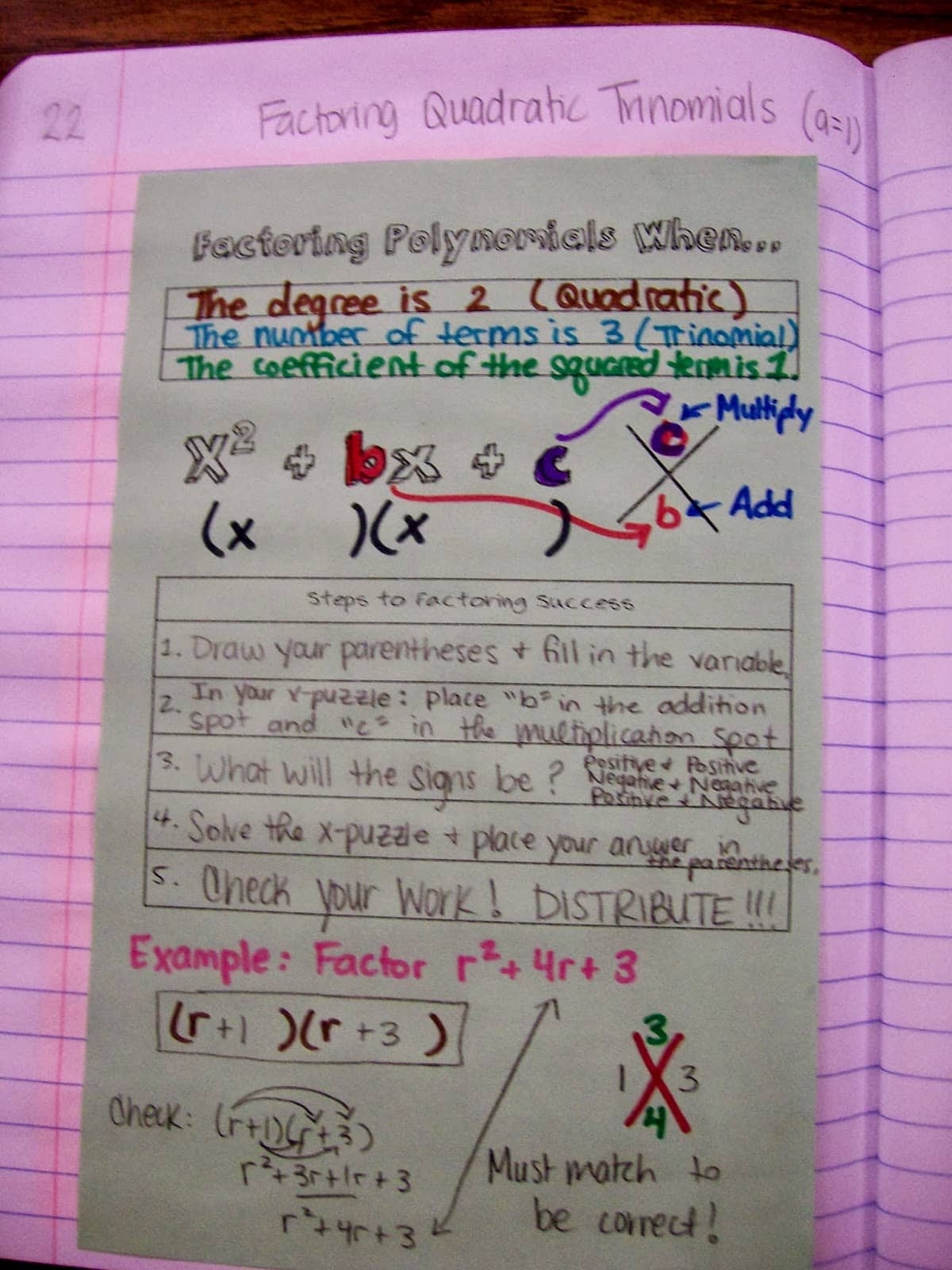 Factoring Printable Free