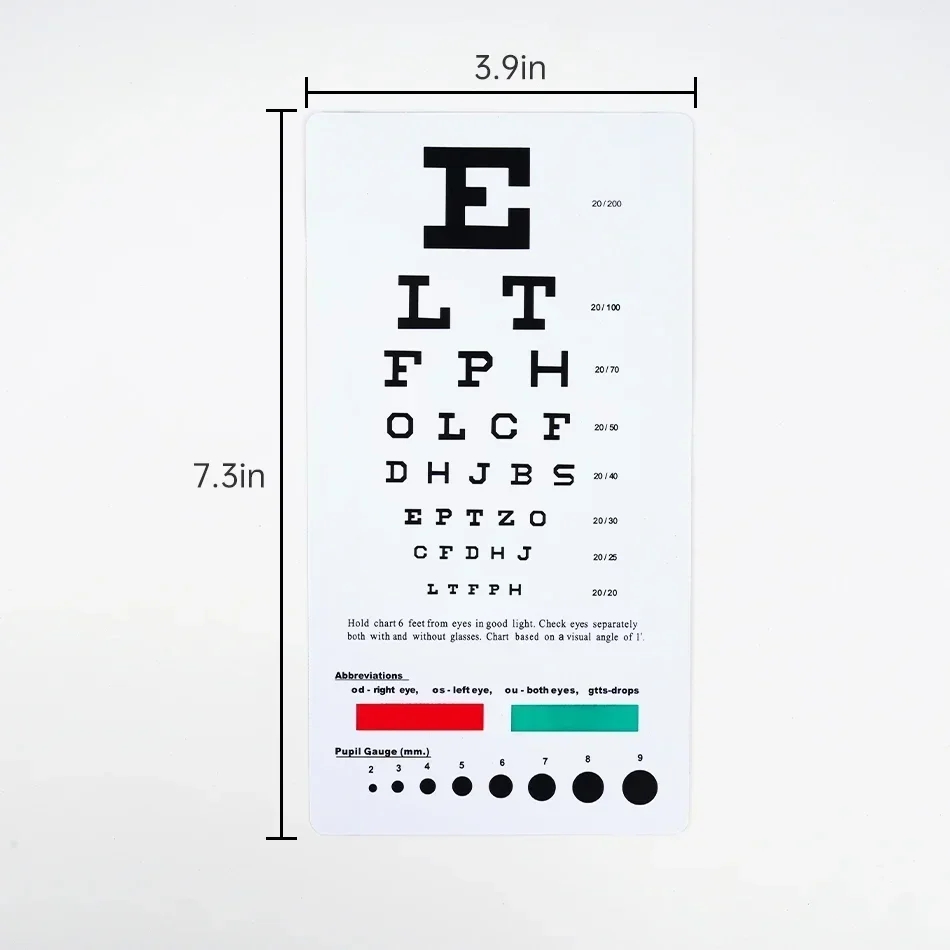Far Near Vision Standardized Eye Chart Visual Testing Pocket Eye Chart Snellen Pocket Eye Chart Rosenbaum Pocket AliExpress 1420
