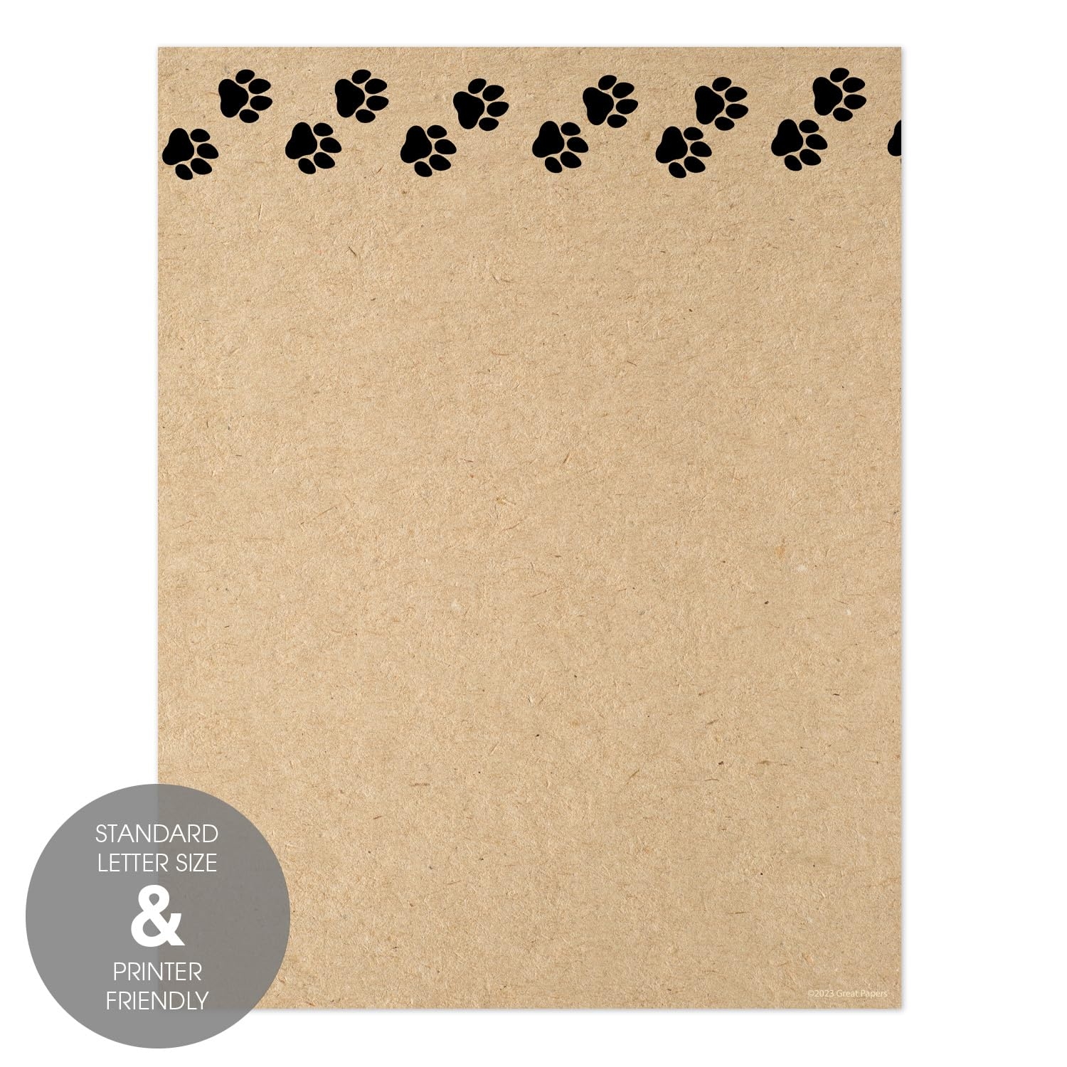 Faux Kraft Paw Print Letterhead 50 Sheets 8 5 X 11 Pet Store Grooming Business Flyer Animal Parent Paper Cat Dog Mom Dad Decorative Stationery Office Products Amazon