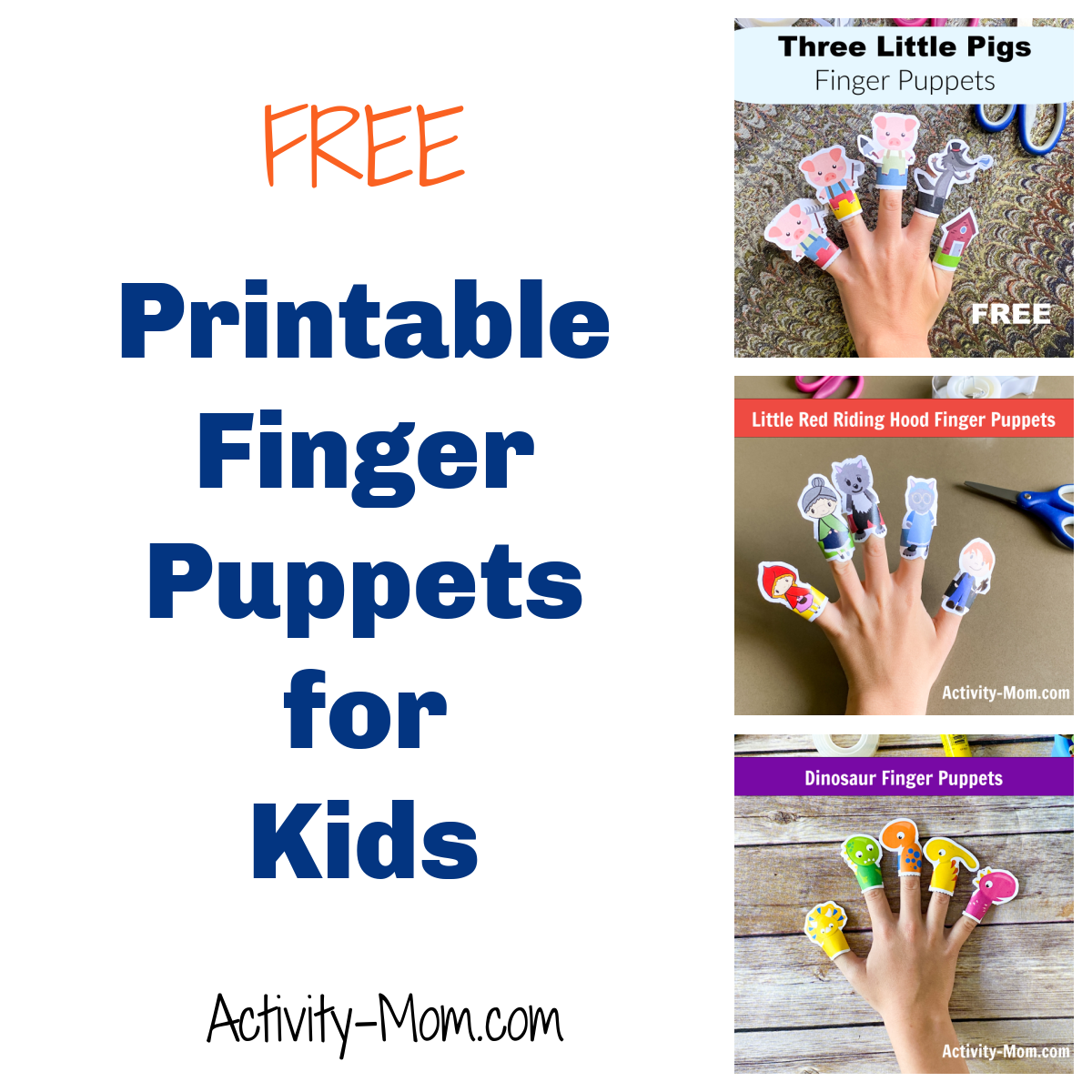 Finger Puppets For Kids free Printable The Activity Mom