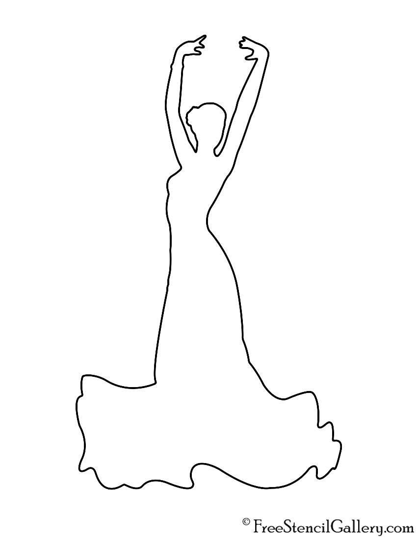 Flamenco Dancer Silhouette Stencil Free Stencil Gallery