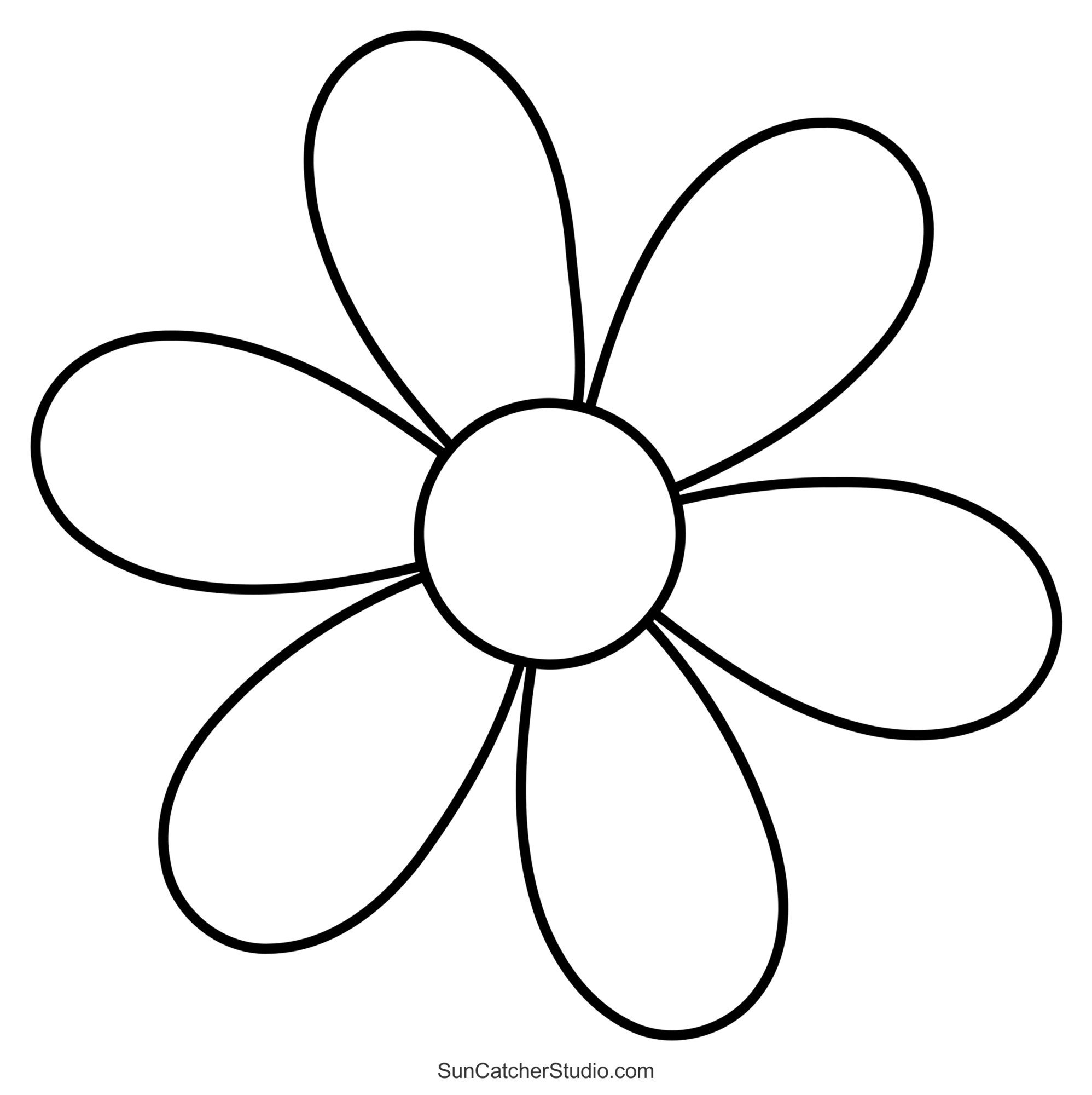 Flower Free Printable Button Templates