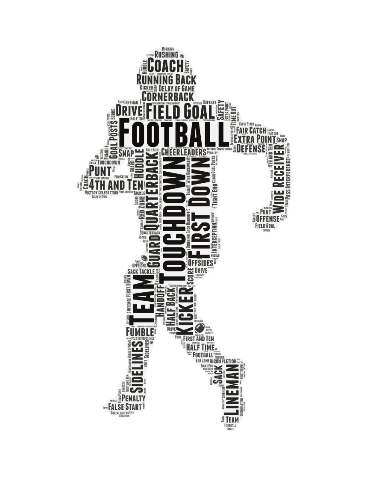 Football Spirit At Home Download Your Free Word Art Printables Team Colors By Carrie