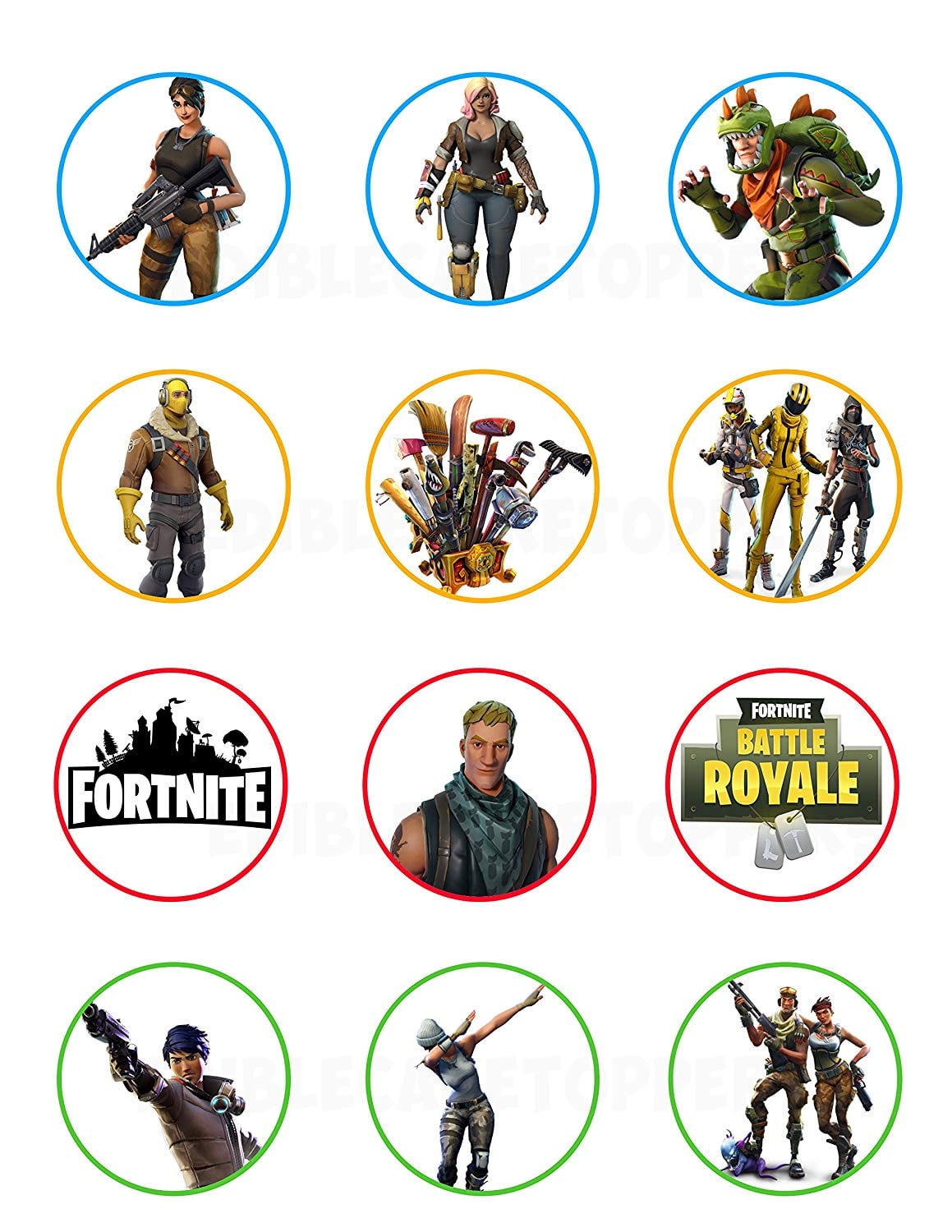 Fortnite Edible Cupcake Toppers 12 Images Walmart