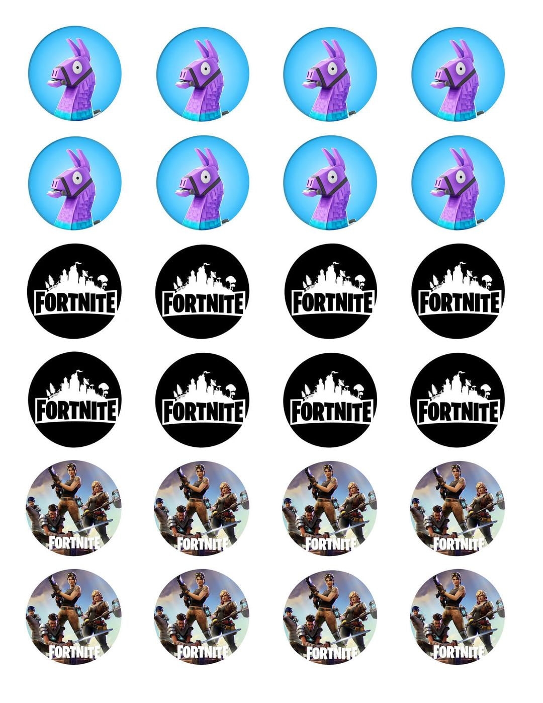Free Printable Fortnite Cupcake Wrappers
