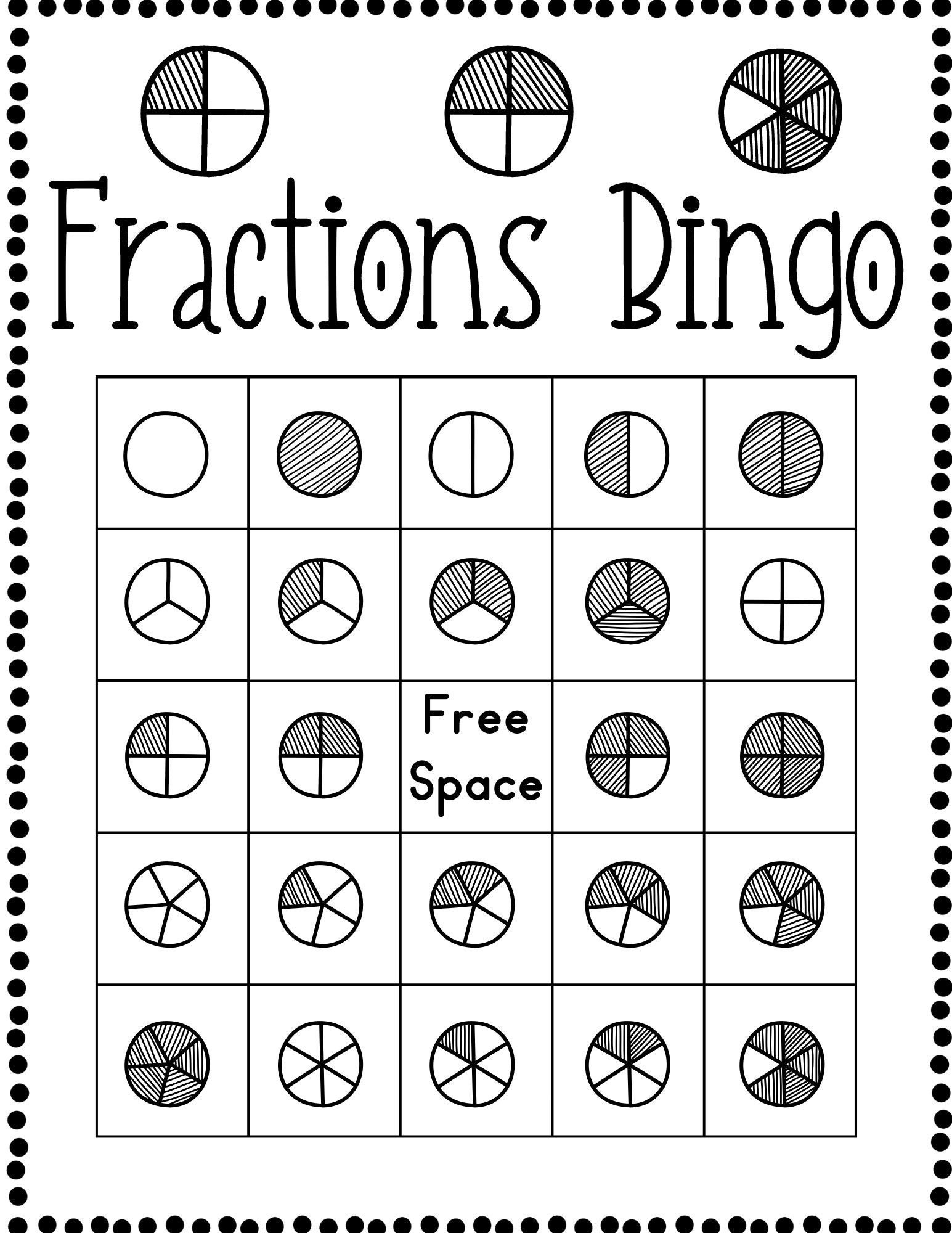 Free Printable Fraction Games