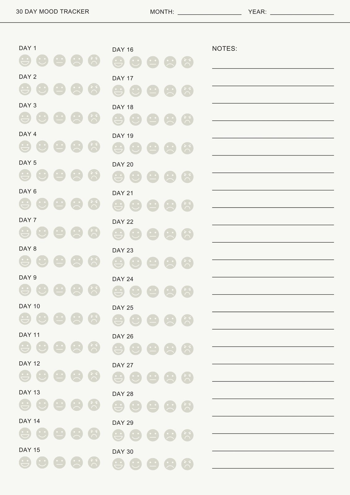 Free And Customizable Mood Templates