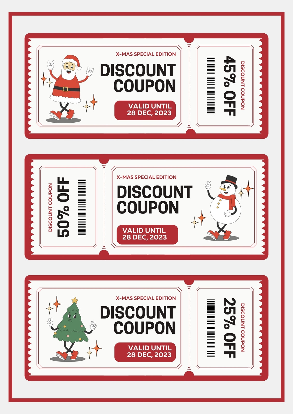 Free And Editable Christmas Coupon Templates Canva