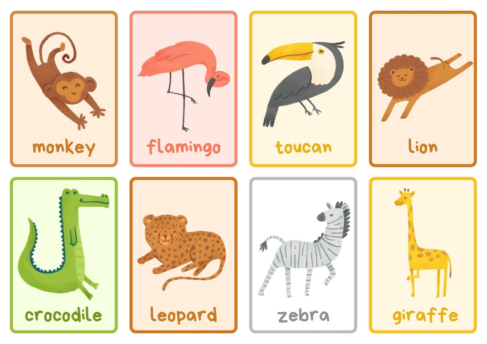 Free Printable Animal Cards