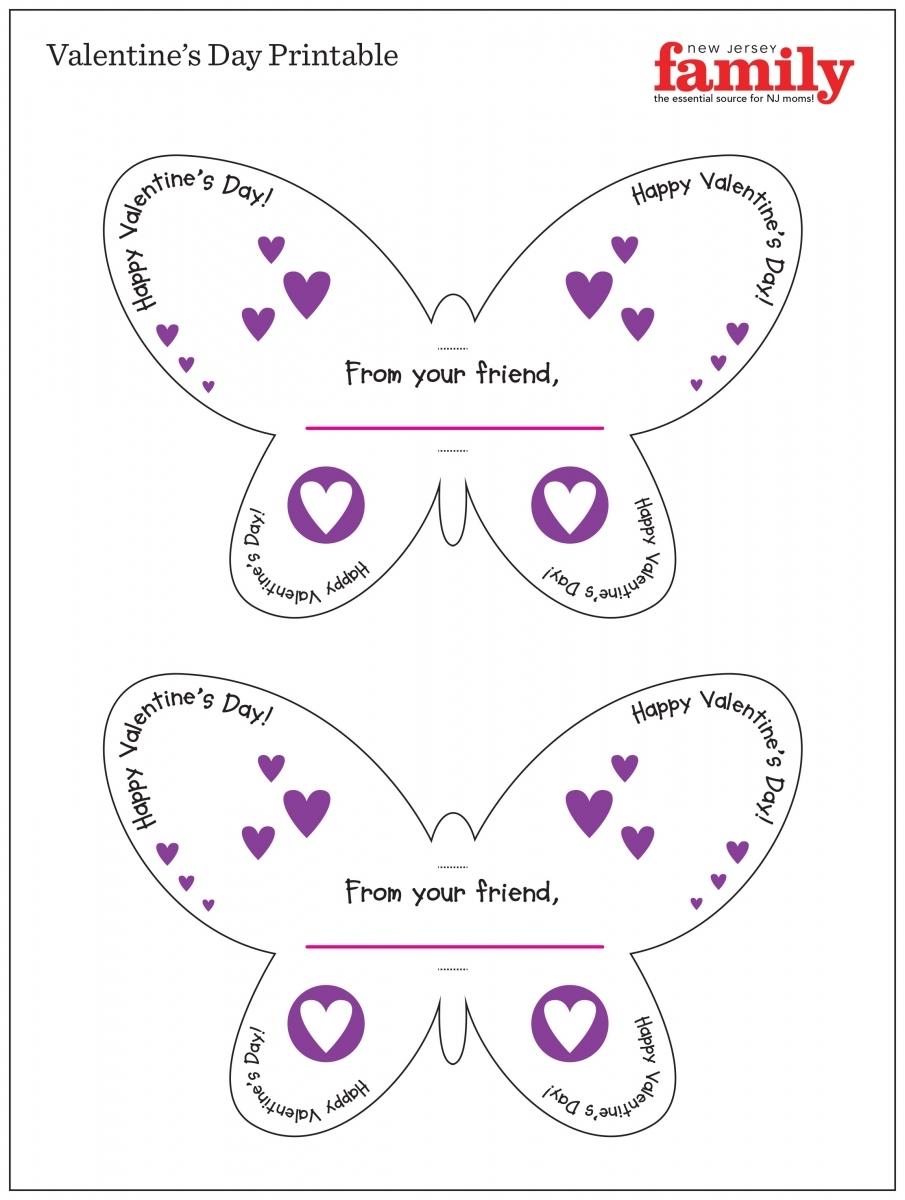 Free Butterfly Valentine Printable NJ Family