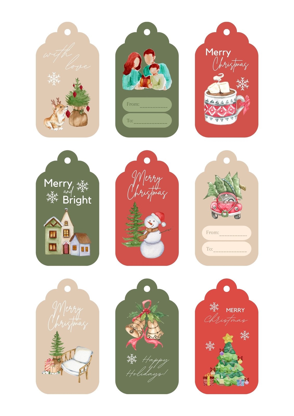 Christmas Labels Free Printable