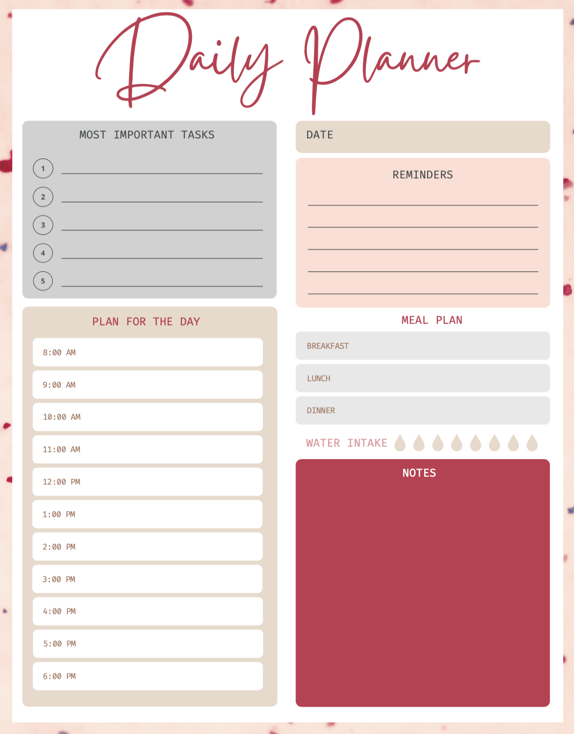 Free Daily Schedule Printable For Helping You Be Organized KorraShay