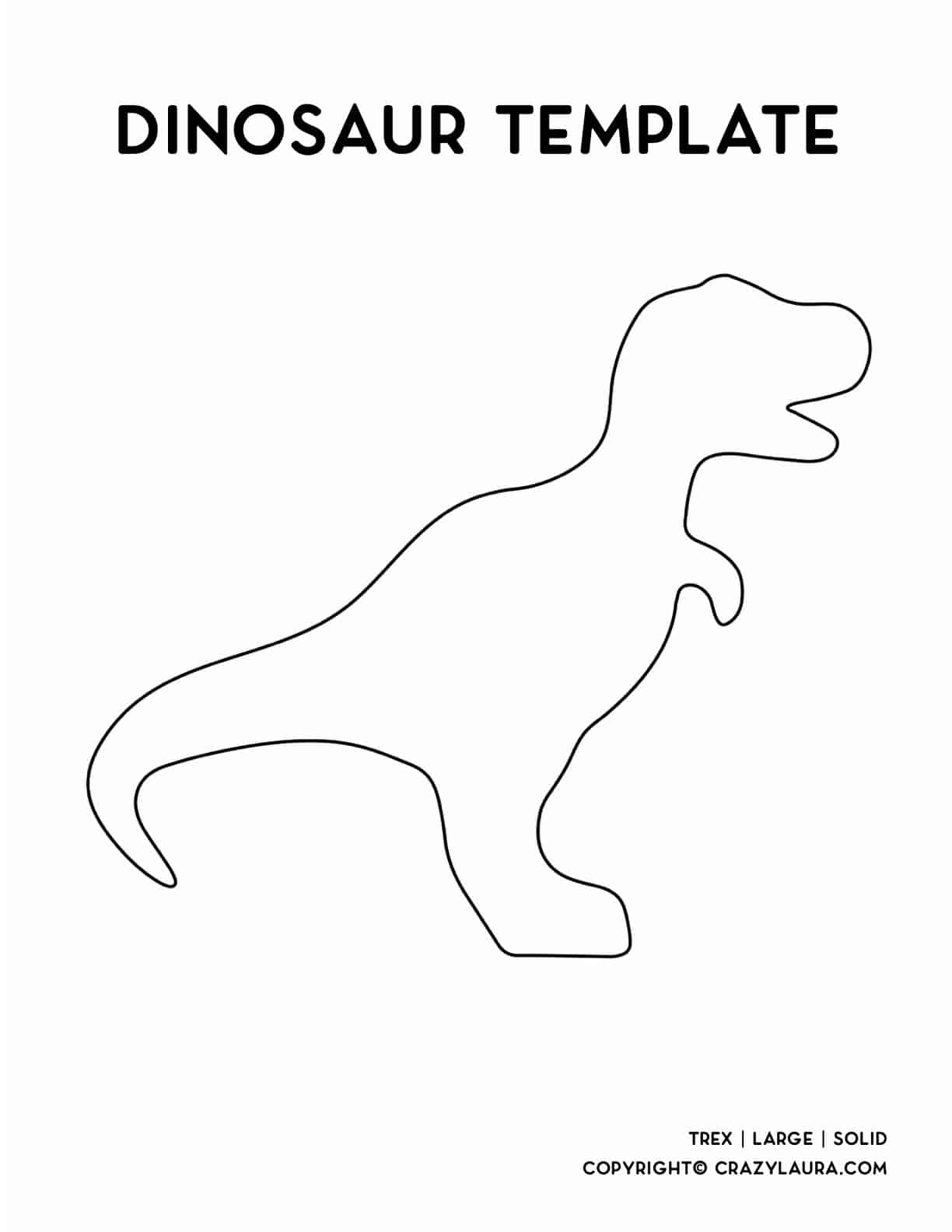 Free Dinosaur Template Printable Stencil For 2024 Crazy Laura