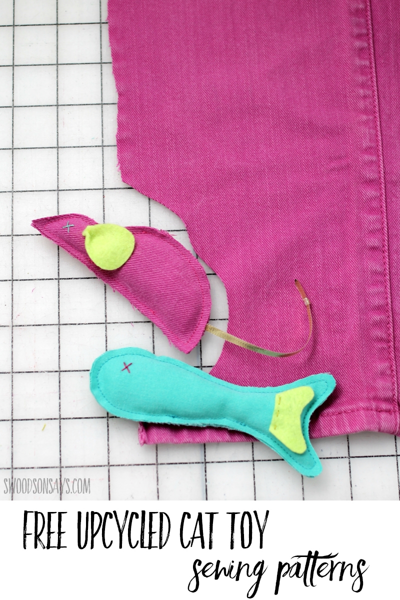Free Diy Cat Toys Mice And Fish Sewing Patterns Swoodson Says