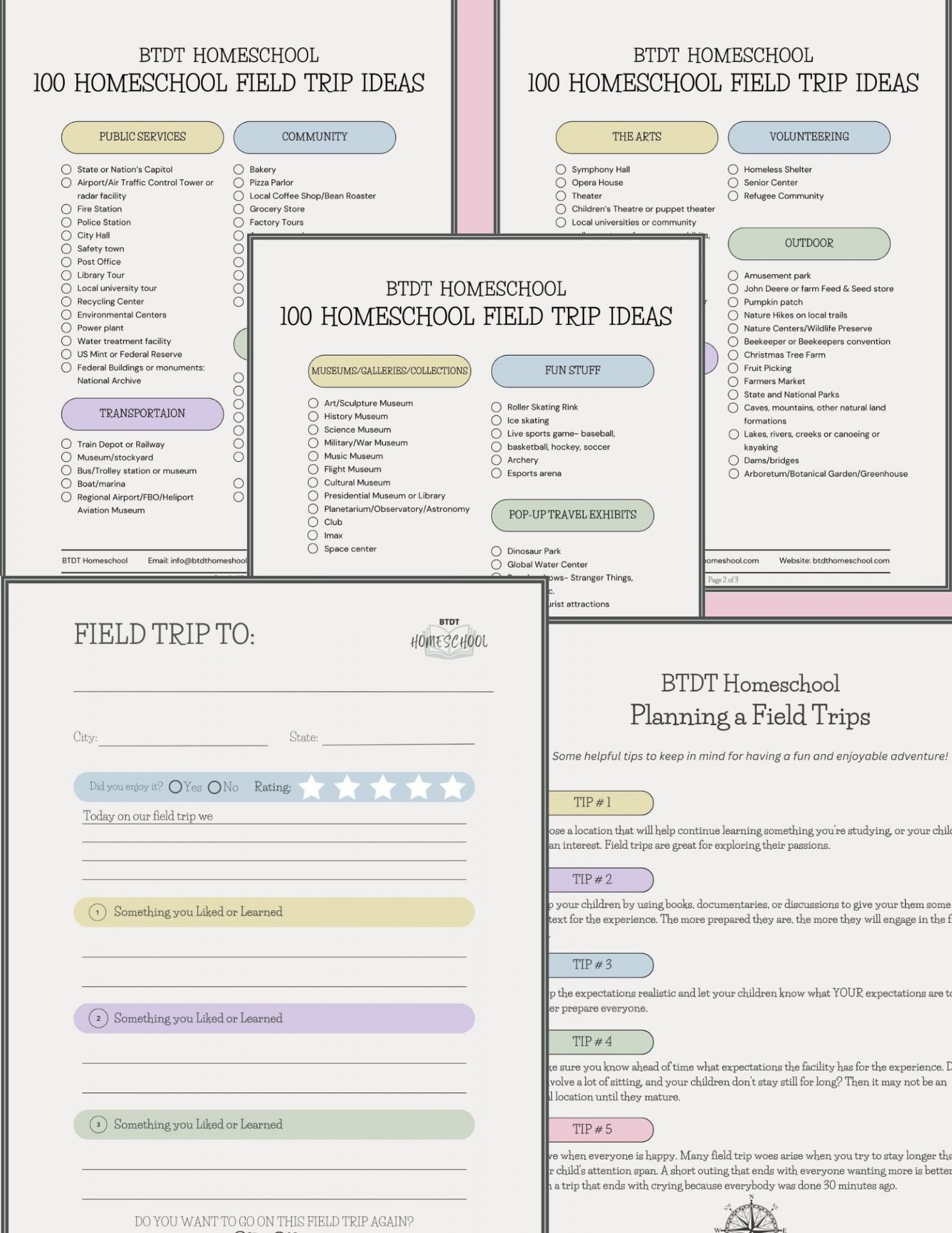 Free Field Trip Log Printable