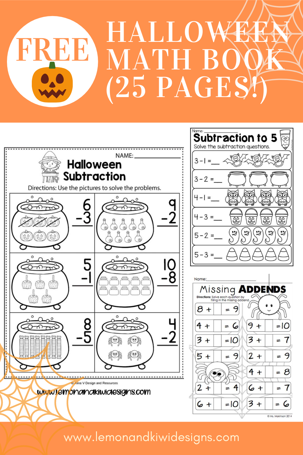 Free Halloween Math Printables