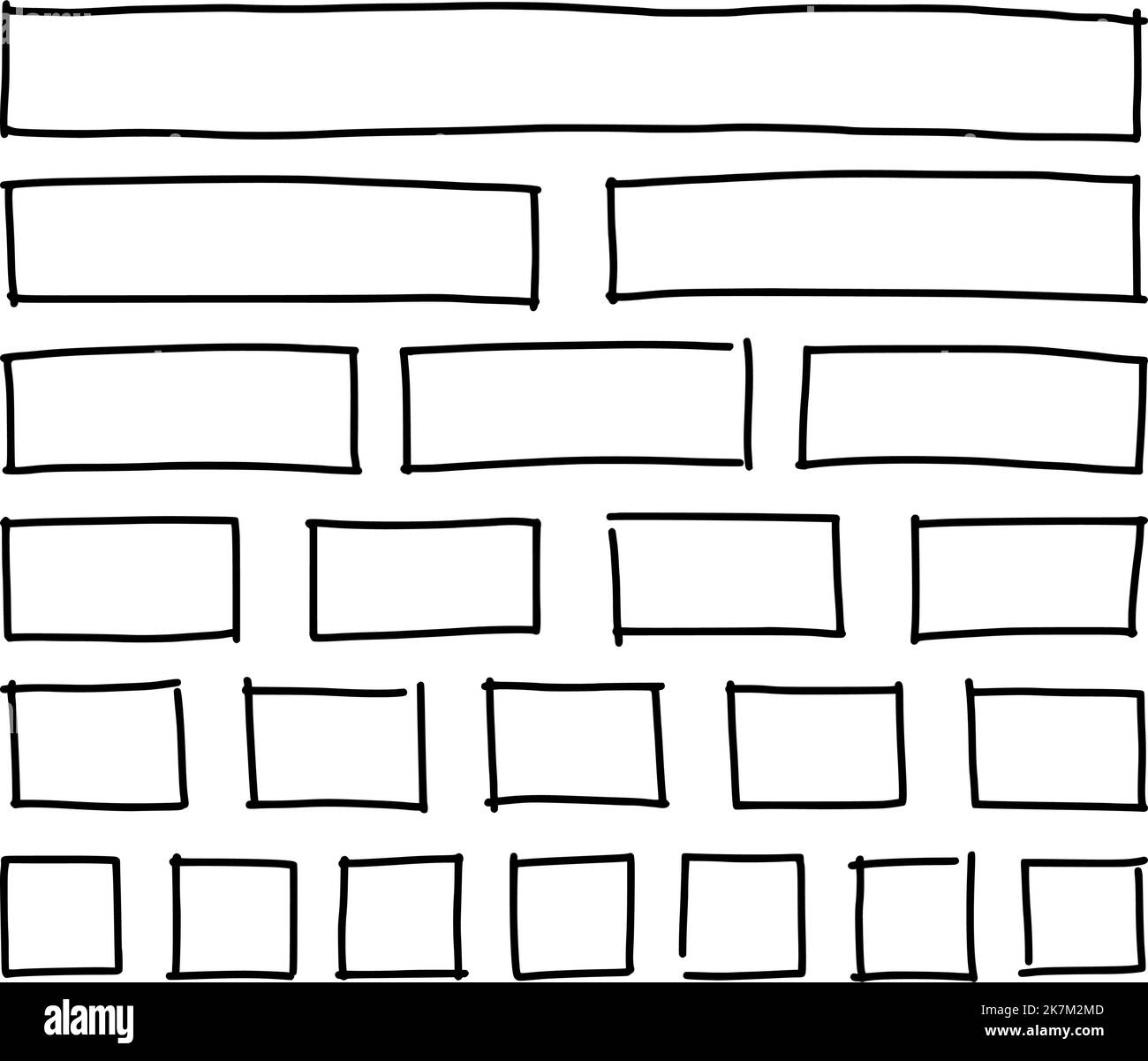 Free Hand Drawn Rectangles And Squares In Different Sizes Scribble Rectangular Frames Set Freehand Doodle Square Borders Text Highlight Underline Stock Vector Image Art Alamy