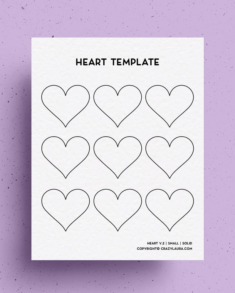 Free Heart Template Cut Out Stencils For